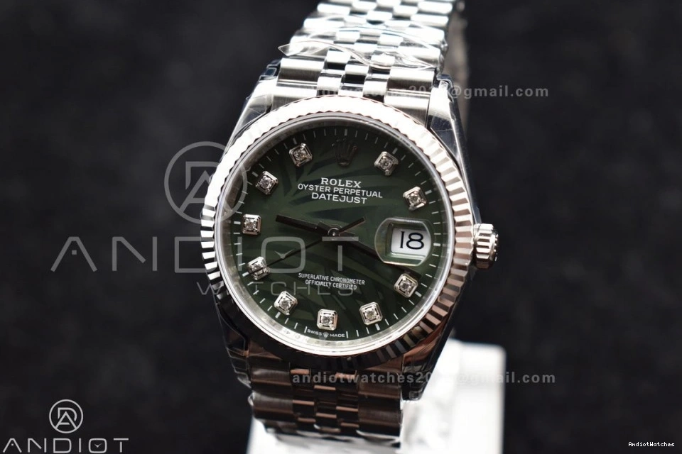 126234 1:1 36 Timeless Diamond On VSF Green VS 904L SS DateJust Best 573 Jubilee Dial Edition Bracelet Steel 1220